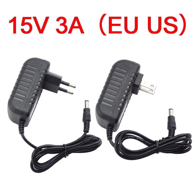 

15V 3A 3000ma AC 110V 220V to DC 15V 3A Adapter Power Supply Converter charger switchSwitching Power Supplies 15volt Universal J