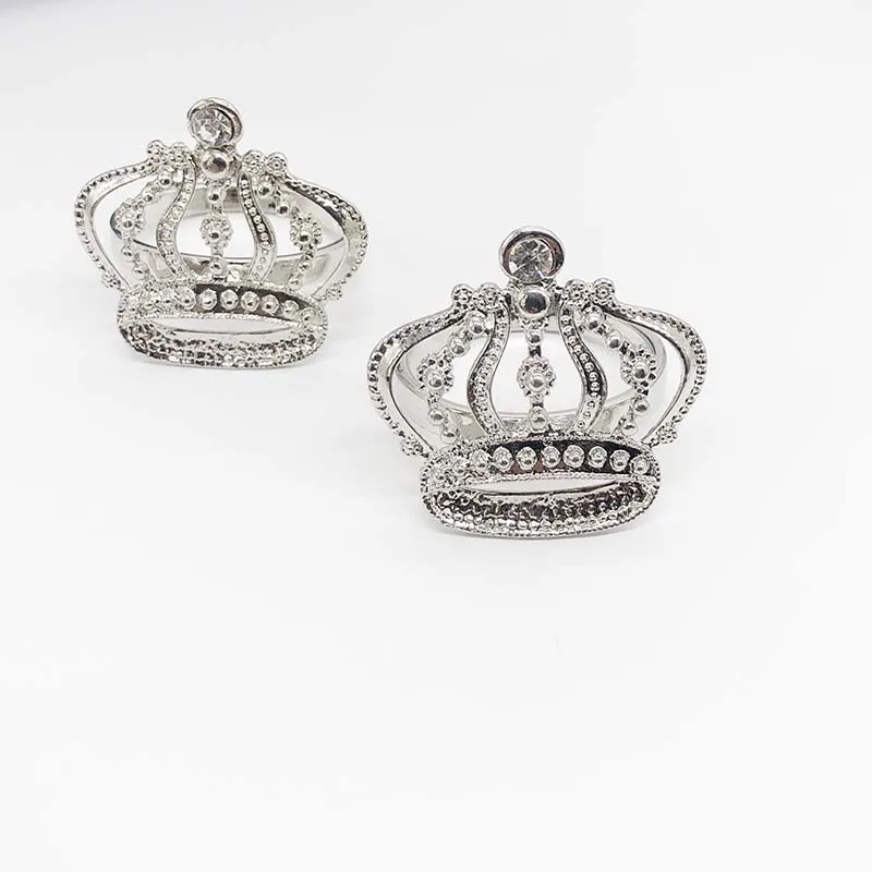 12 шт. кольца для салфеток в форме короны золотые держатели свадебного стола