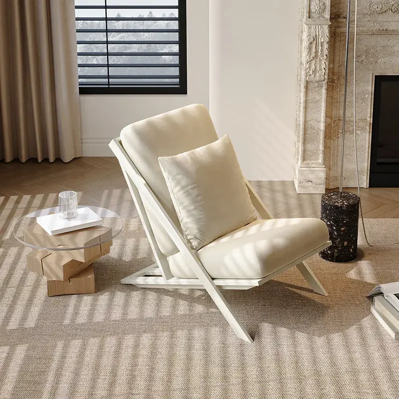 Кресло для отдыха в кремовом стиле одно кресло из овечьей шкуры гостиной балкона