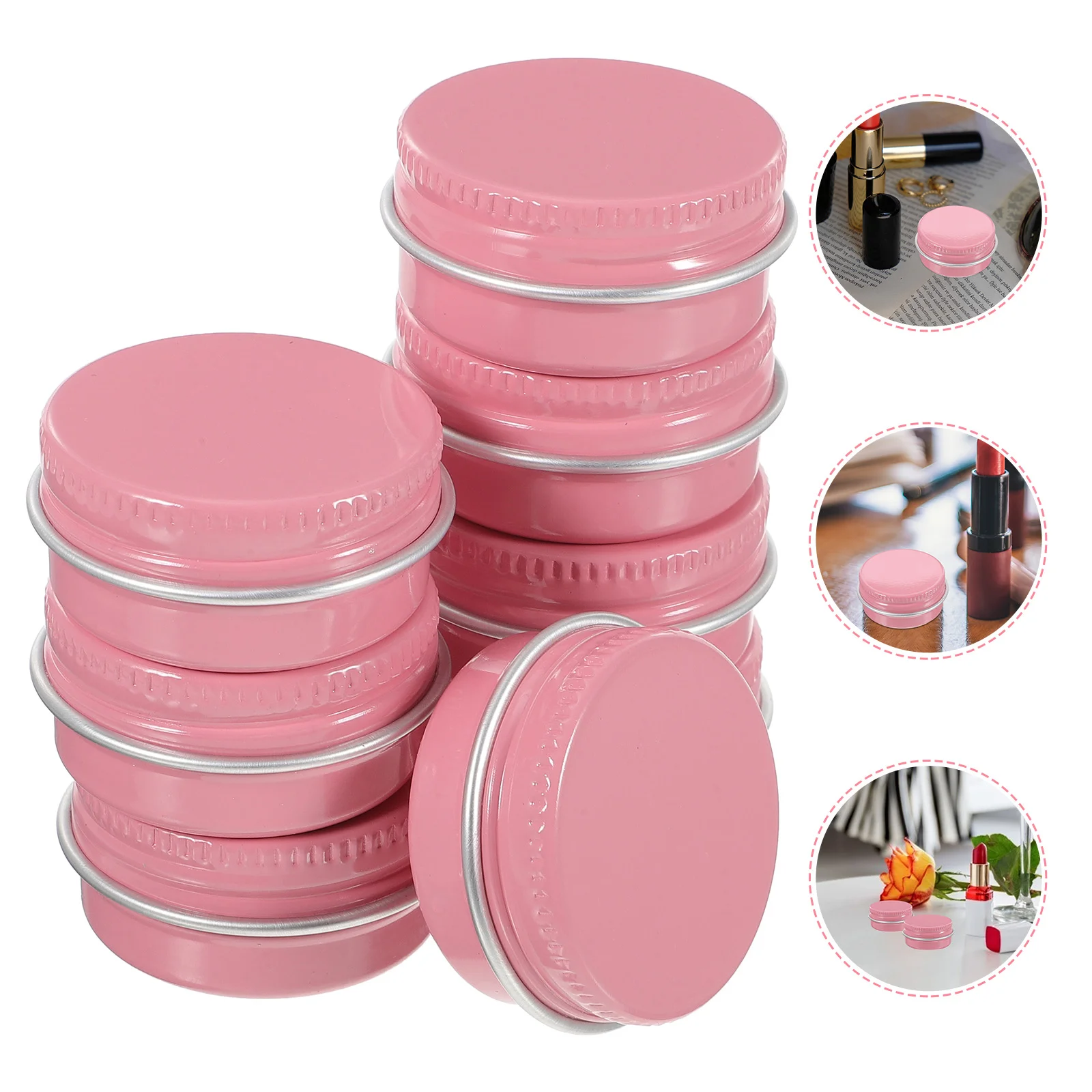 

8 Pcs Metal Round Tins Toiletry Travel Containers Tin Cans Go Containers Lids Storage Jar Cream Small Tin Box