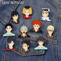 cartoon anime enamel pin character badges brooches portrait boy lapel clothes backpack bag custom fans collect jewelry wholesale