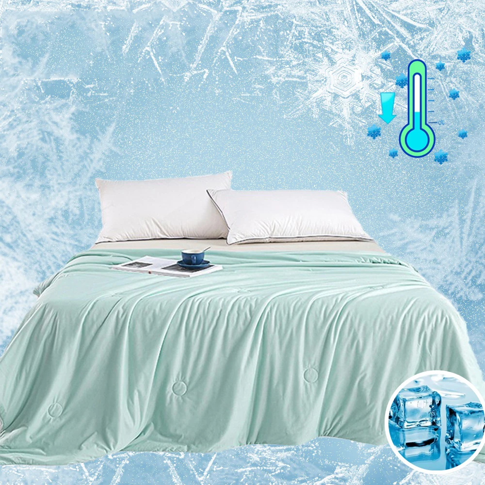 

Cooling Blankets Smooth Air Condition Comforter Lightweight Summer Quilt Cool Feeling Fibre Skin-friendly Breathable