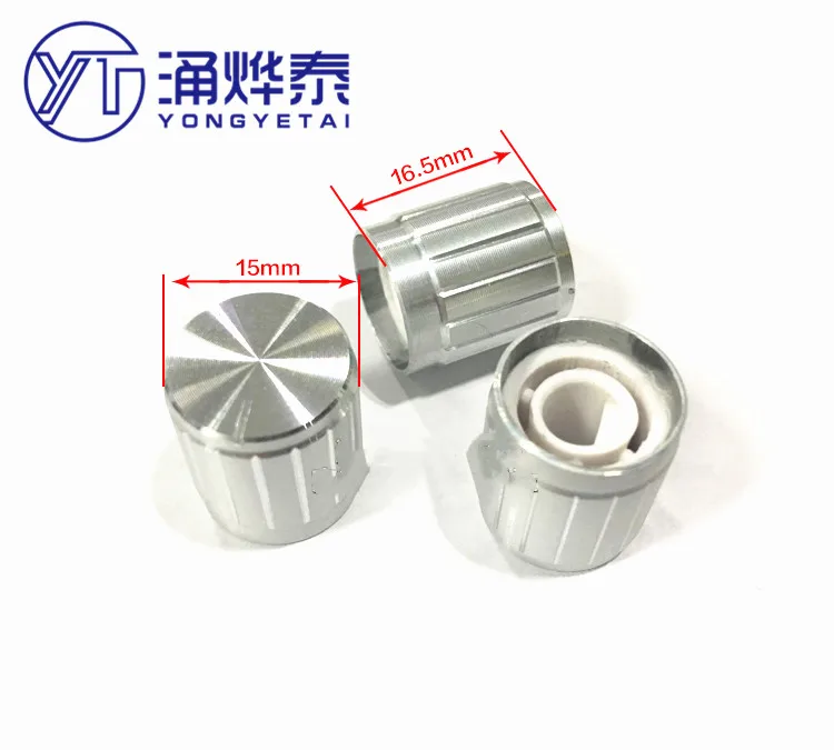 YYT 5 шт. ручка из алюминиевого сплава 15 мм * 16 серебряное полувалное отверстие