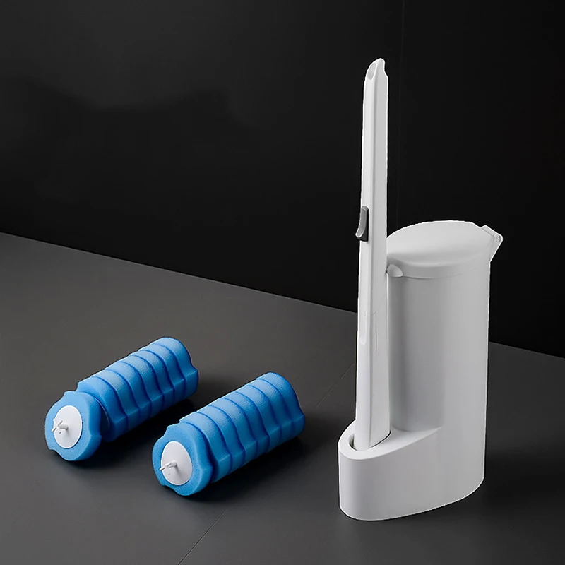 

Household Disposable Toilet Brush Dissolving Replacement Head Toilet Cleaning Brush Set No Dead Space Stain Removal Wc Accs