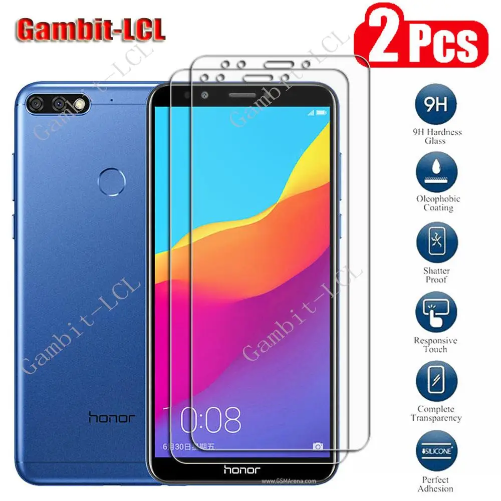 Оригинальное закаленное стекло 9H HD, 2 шт. для Honor 7C Pro 5,99 дюйма, зеркальная фотография, защита экрана, защитная пленка