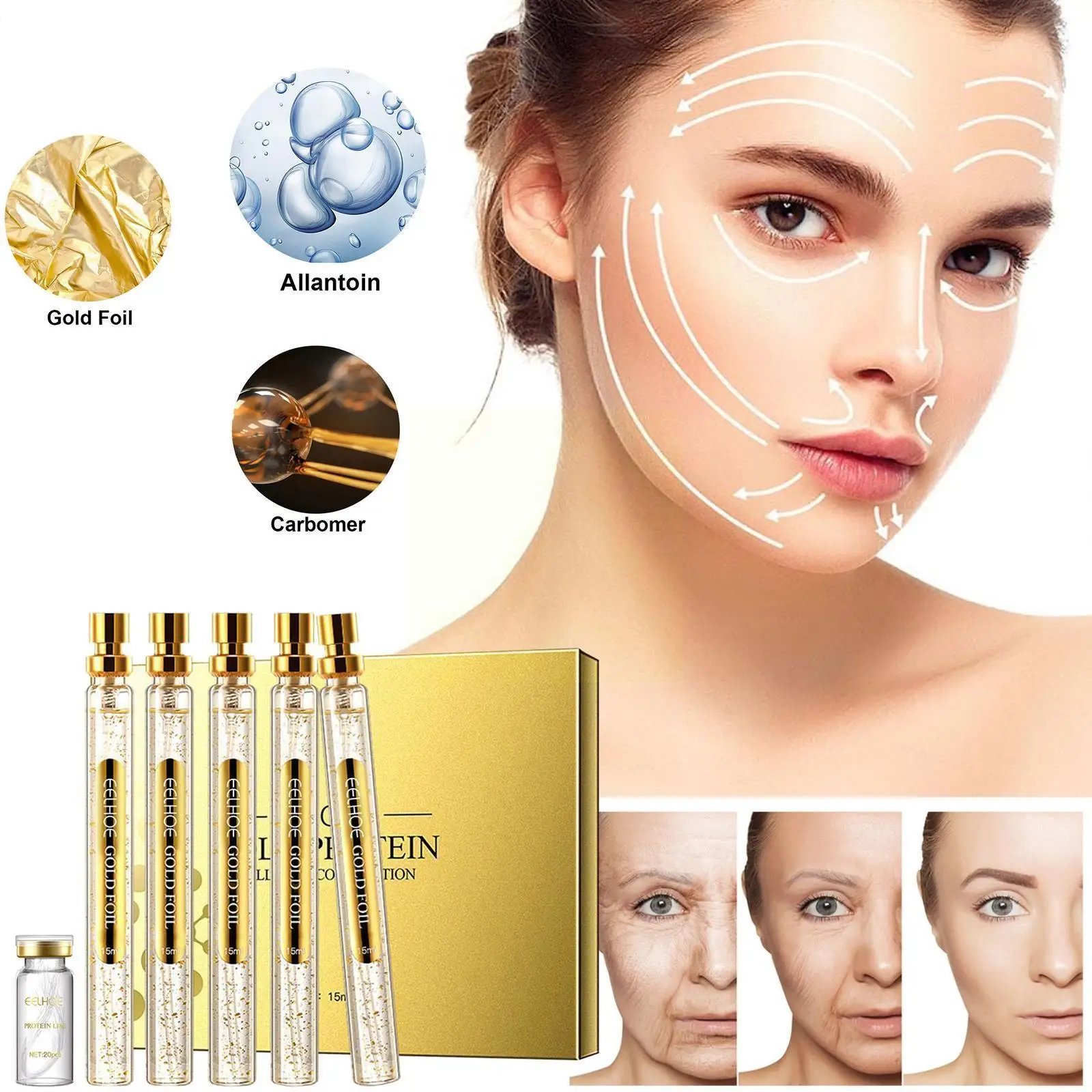 

Korean Protein Thread Lifting Set Skin Care Face Filler Thread Firming Protein Absorbable Anti-aging Essence Collage B9o1