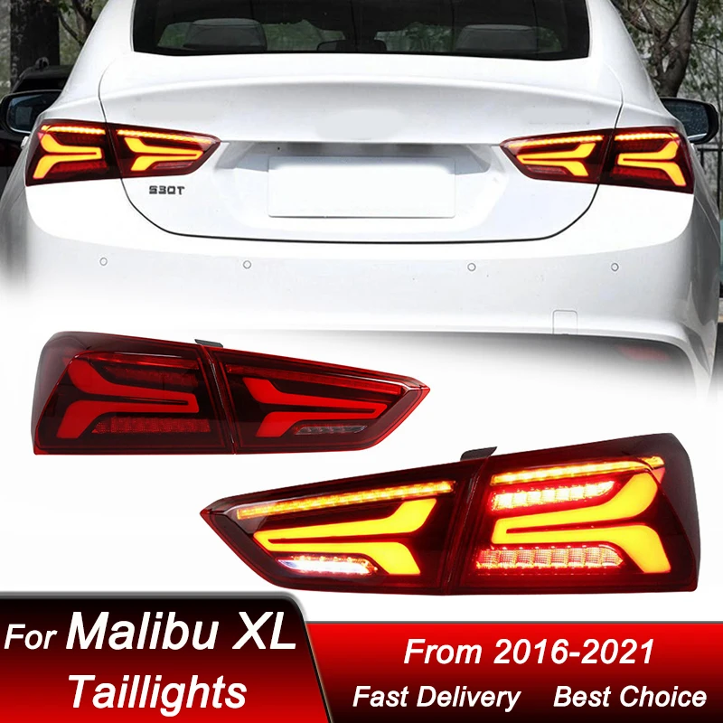Фото Стайлинг автомобиля задние фонари для Chevrolet Malibu XL 2016-2021 новый стиль полностью светодиодный динамический указатель поворота задний фонарь в сборе №1