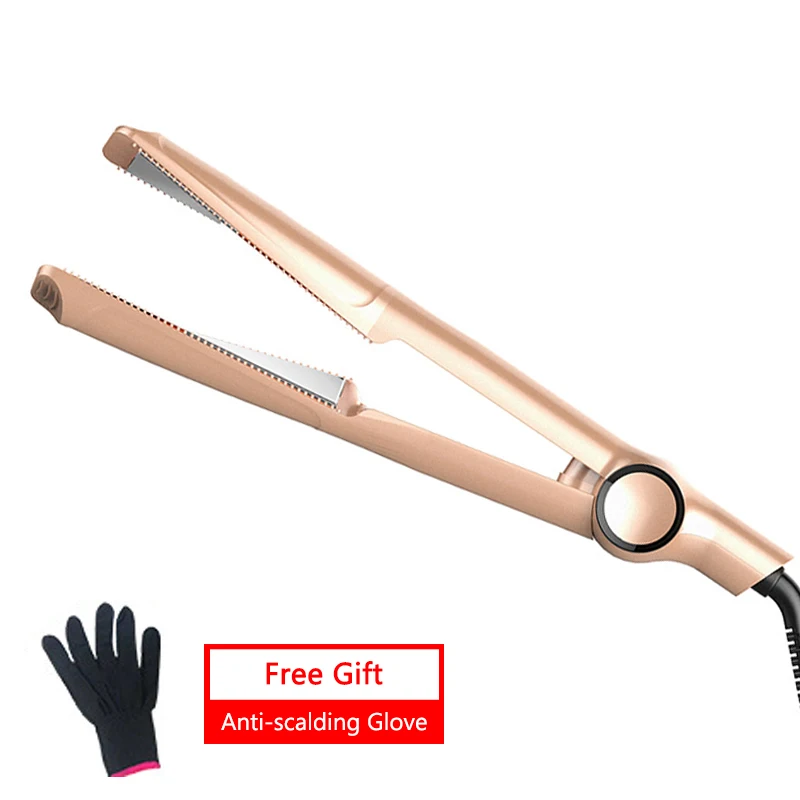 

2 in 1 Electric Hair Curling & Straightening Iron Hair Straightener Curler Wet & Dry Flat Iron Hair Styler Ceramic Curling Iron