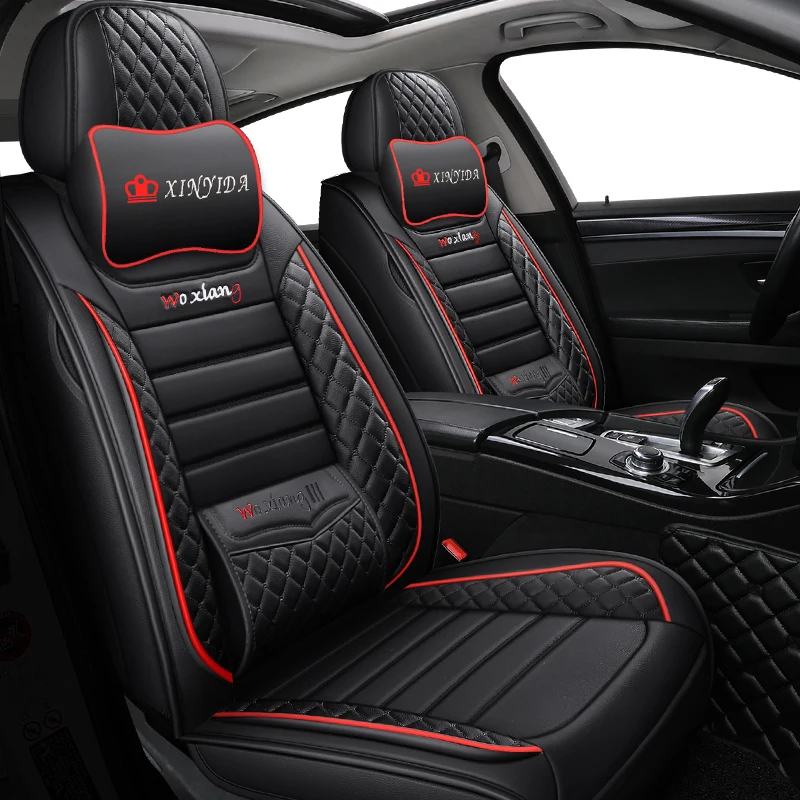 

Black Leather Car seat covers For vw volkswagen polo 9n touareg 2005 amarok caddy passat tiguan Golf Phaeton jetta accessories