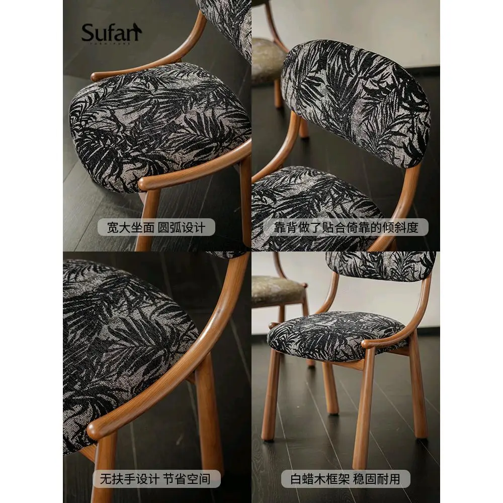 Новый обеденный стул из овечьего Шона/домашний в стиле ретро решетчатого дерева