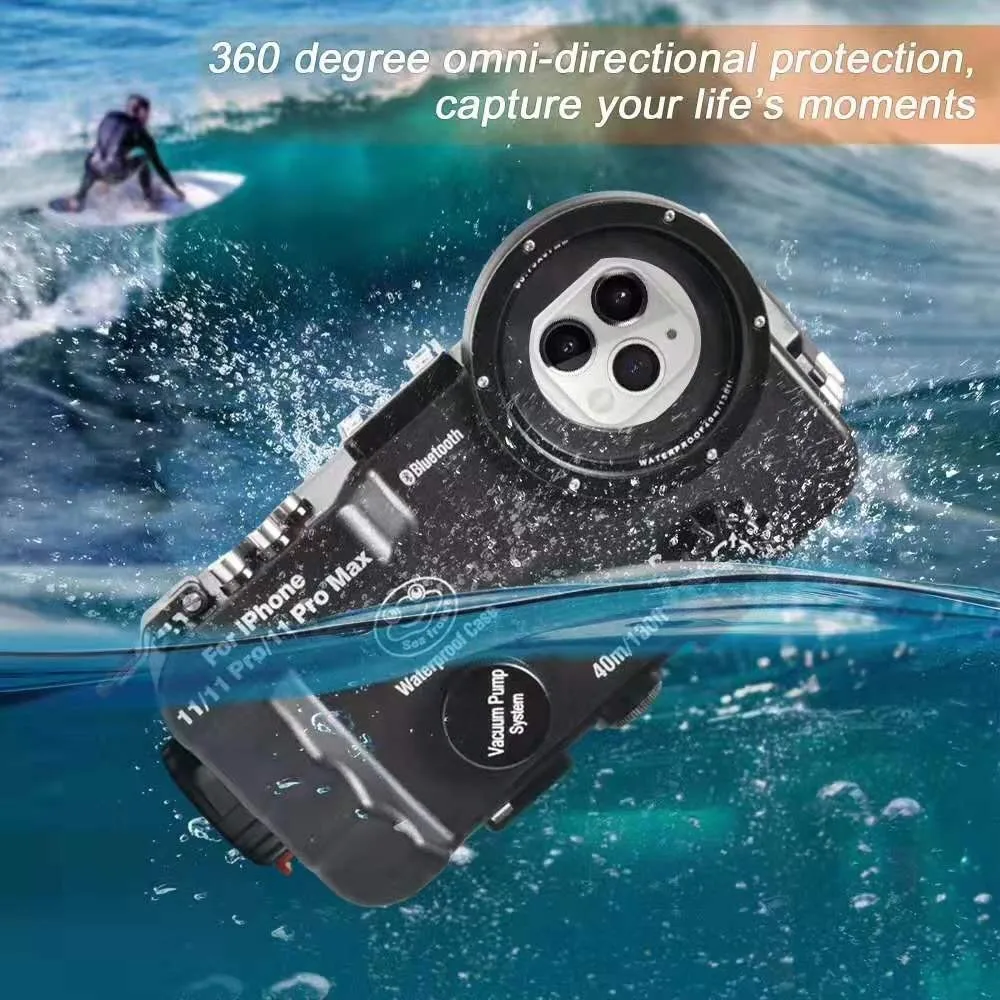 Водонепроницаемый чехол Seafrogs для телефона дайвинга с поддержкой Bluetooth 40 м/11/11