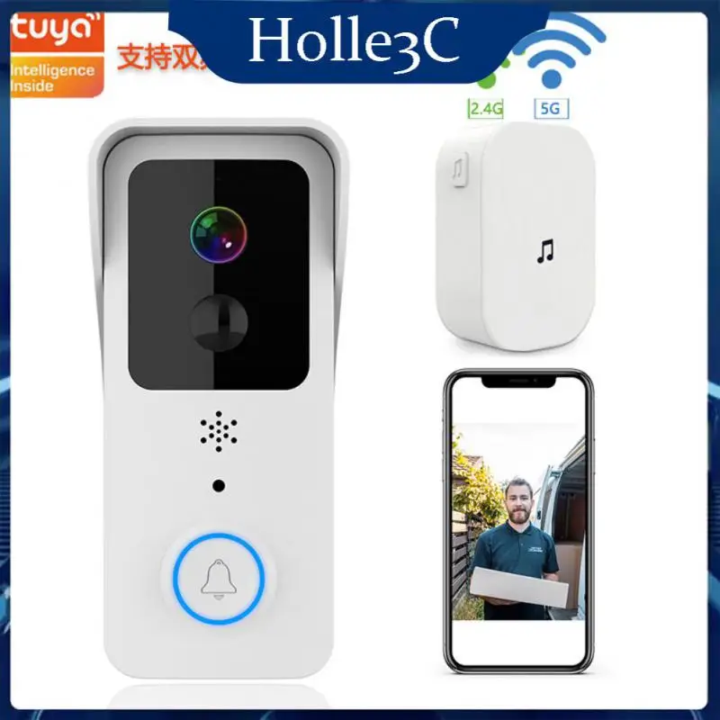 

Us Eu Uk Smart Video Doorbel Tuya Wireless Wifi Door Bell Two-way Video Intercom Ip Camera With Ir Night
