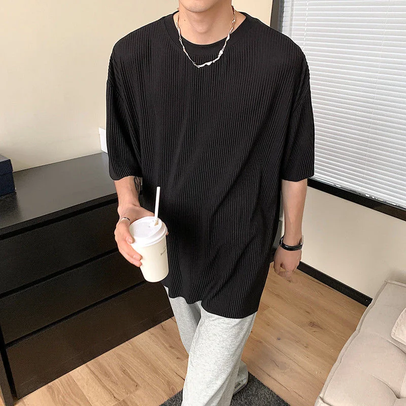 

Футболка SYUHGFA мужская с коротким рукавом, базовая тенниска с круглым вырезом, однотонная майка для пар, лето 2022