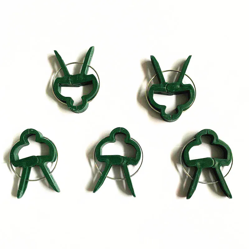 

20 Pcs Green S/L Seedlings Plants Ties Clips Garden Wall Fixer Wire Fixing Snap Wall Fixture Support Tools Home Garden Supplies