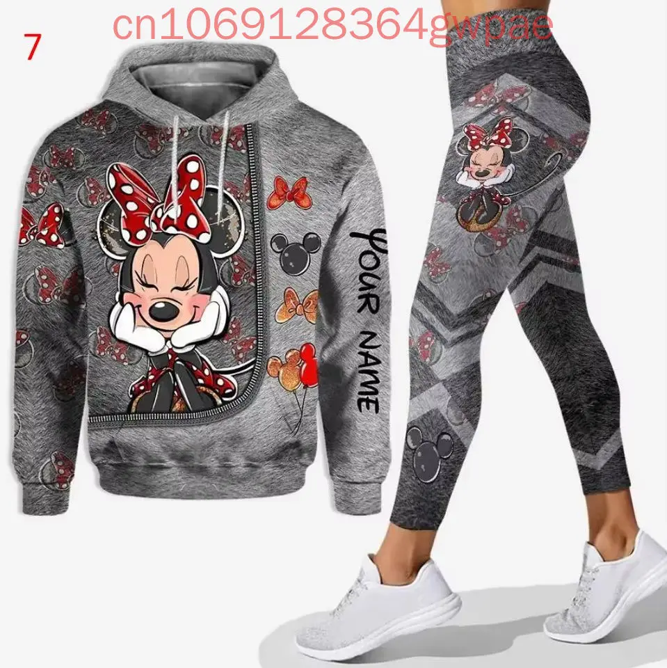 Комплект из 3D толстовки и леггинсов с Микки Минни Диснея для женщин штаны йоги