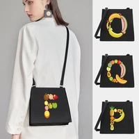 women square bag shoulder crossbody fruit letter pattern designer commutetote messenger commuter bag handbag purse