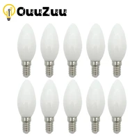 10pcs 7w retro led candle filament bulb c35 frosted light bulb e12 e14 dimmable edison screw light lamp chandelier warm white