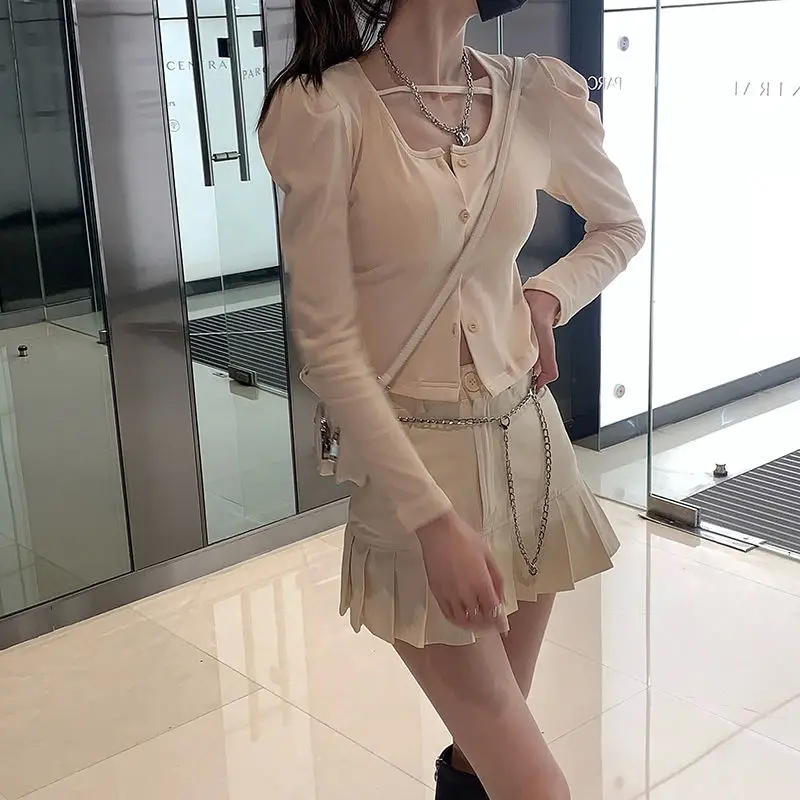 Юбка джинсовая женская летняя со складками с завышенной талией | Женская одежда