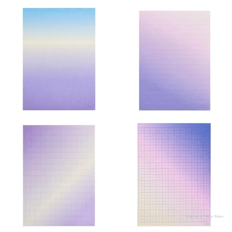 

M17F Gradient Color Notes Papers Mini Notes Pad Pocket To-do-list Pad Sticky Note Papers Pad for Office Women Men 50 Sheets