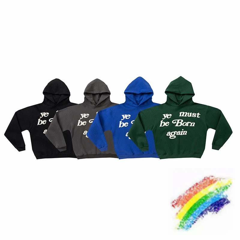 

Толстовка из плотной ткани для мужчин и женщин, Свитшот оверсайз с надписью «Ye Must Be Born», CPFM Kanye West, 1:1