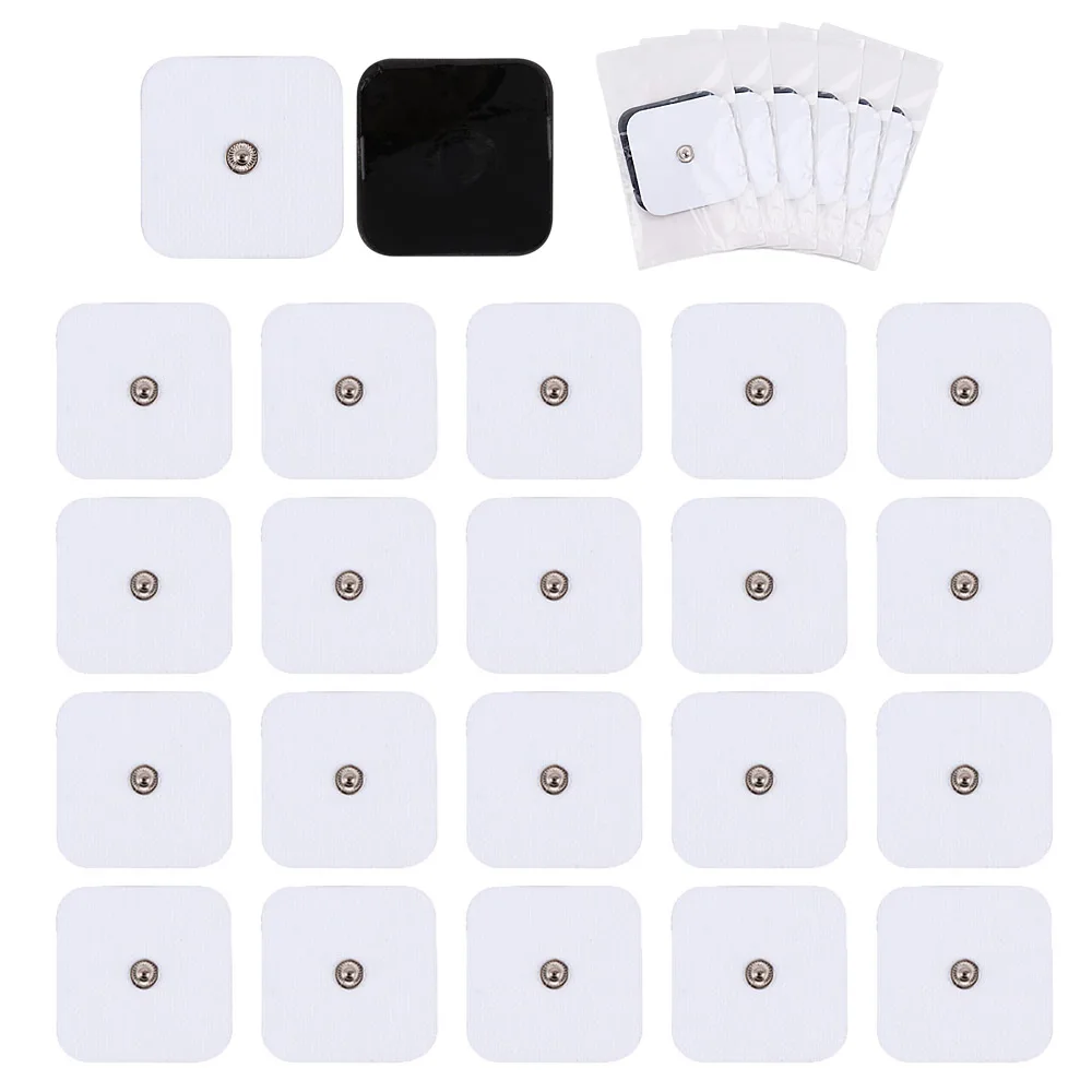 

TENS Unit Replacement Pads 4X4cm Reusable Electrode Pads Self Adhesive Electro Therapy Patches Electrical Stimulation Massage