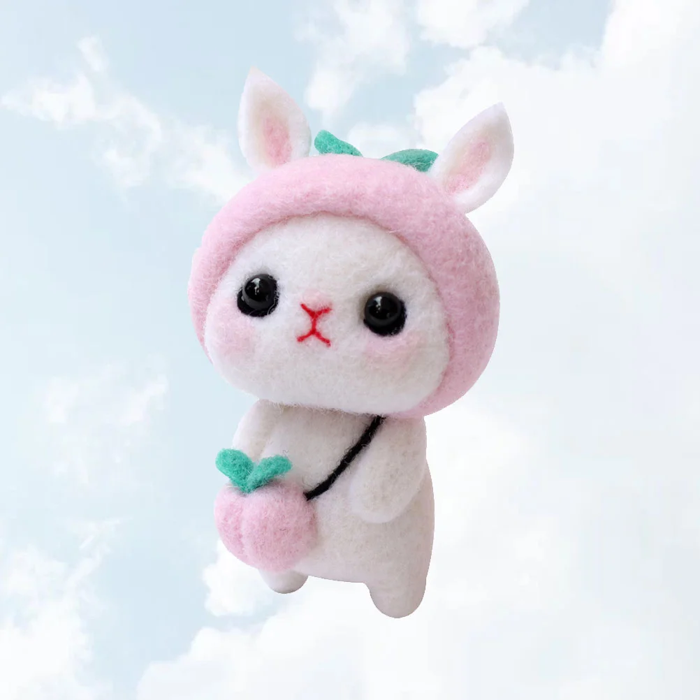 

Needle Felt Animals Felting Kit Felted Wool Diy Kids Bunny Crafts Rabbit Plush Tiny Starter Beginners Sewing Craft Tools Project