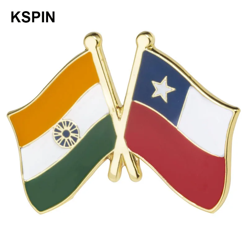 Чили значок на лацкан дружбы с флагом значок-брошь