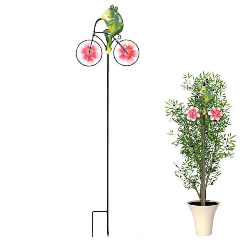 

Винтажный велосипедный металлический Спиннер, Спиннер для животных, велосипедный Спиннер, ветряная мельница, металлическая стойка, лягушк...