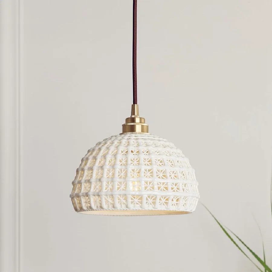 

Скандинавская Подвесная лампа LukLoy в винтажном стиле, кухонный Керамический Настенный светильник, лампа для гостиной, прикроватный светиль...