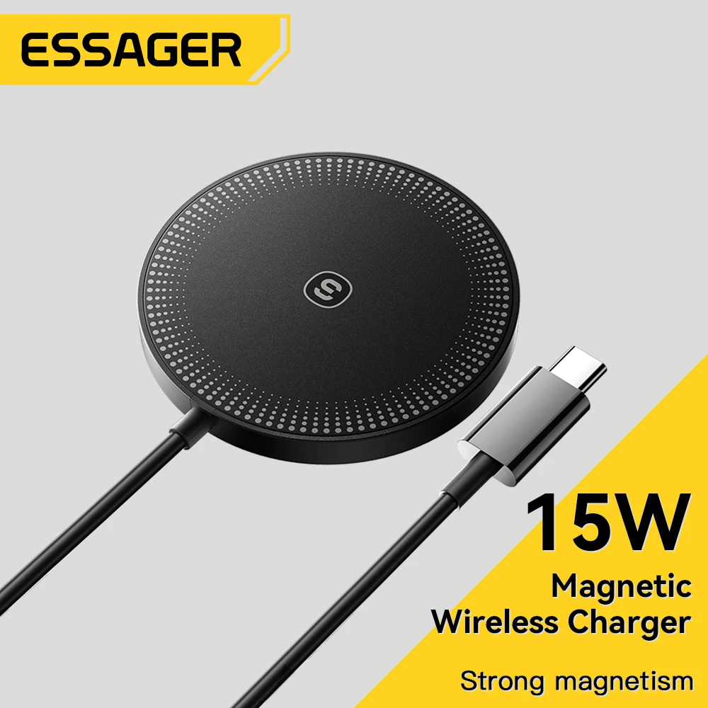 

Essager 15W Magnetic Qi Wireless Chargers Fast Charging for iPhone 14 13 12 Pro Max PD Fast Charging For Xiaomi Pad Adapter