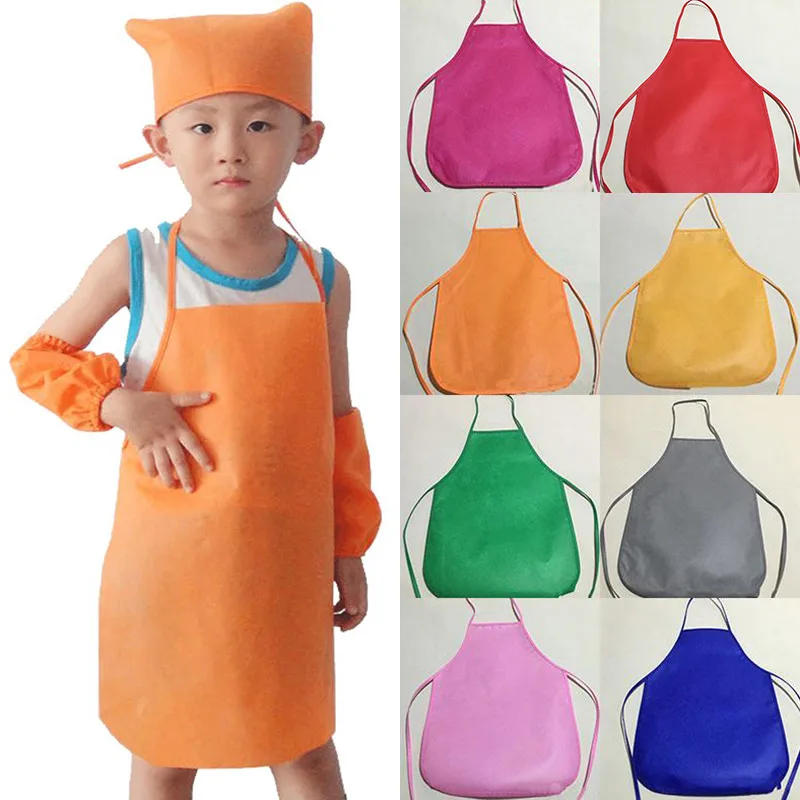 

1pcs Unisex Children Aprons Waterproof Non-woven Fabric Painting Kids Apron For Activities Art Painting Class Craft Supplies