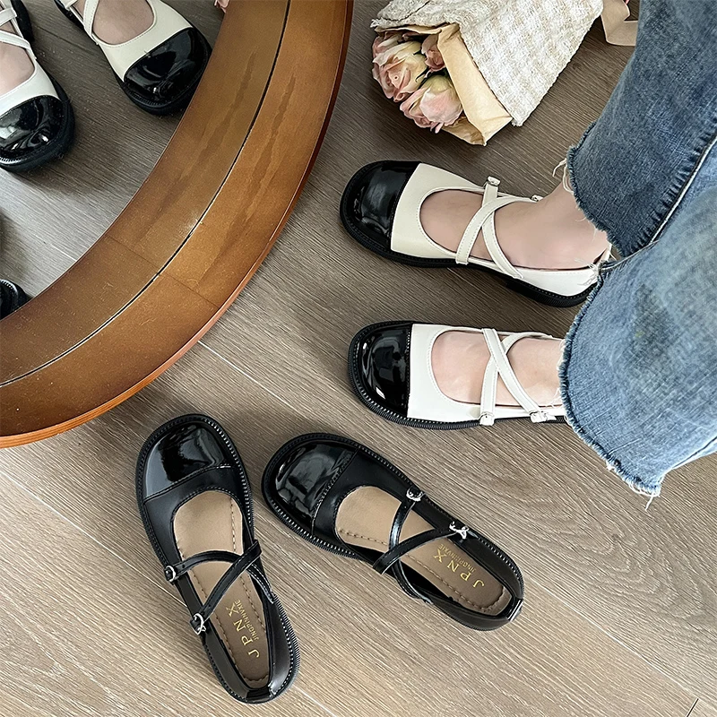 

Женские туфли-оксфорды в стиле ретро, Повседневные кроссовки с закрытым носком, платформа, круглый носок, клоги, летняя кожаная обувь, разны...