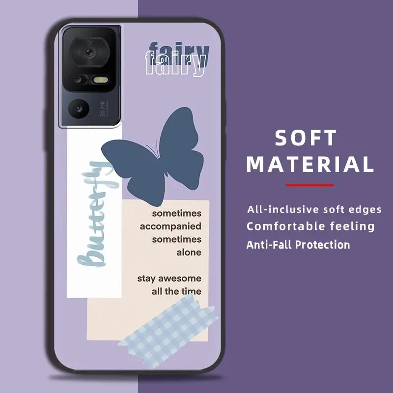 Мультяшный ТПУ телефон для TCL 40SE/T610K полная обмотка прочный водонепроницаемый