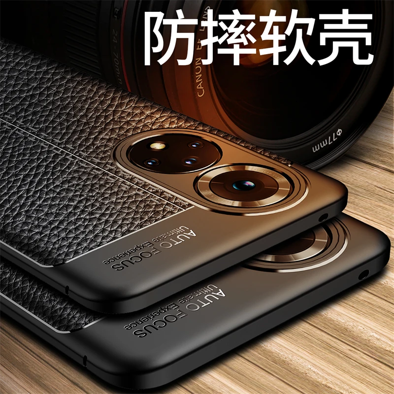 

For Huawei Honor 50 Pro Case Bumper Silicone Leather Anti-knock Phone Cover For Honor 50 Pro Case For Honor 50 Pro 50 Lite 60Pro