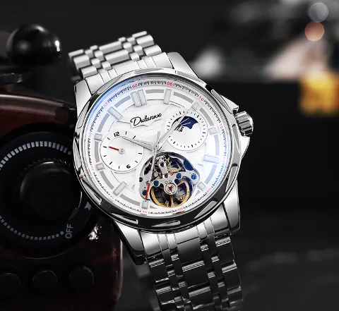 Полностью автоматические механические наручные часы многофункциональный