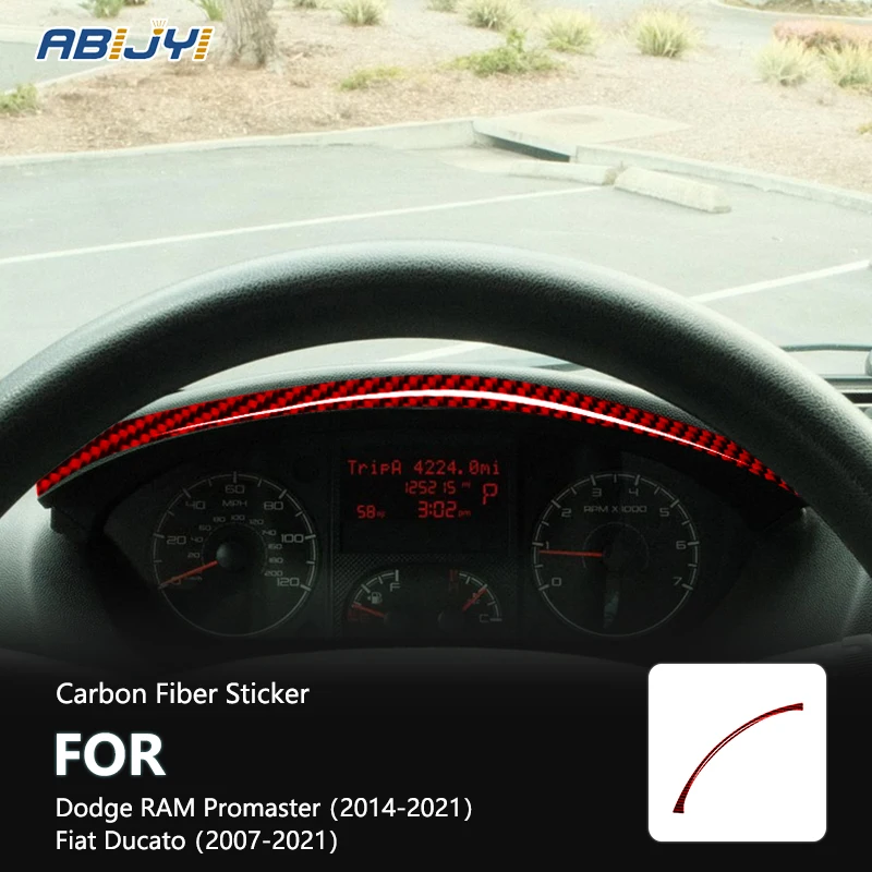 Наклейки на внутреннюю часть спидометра из углеродного волокна для Dodge RAM Promaster