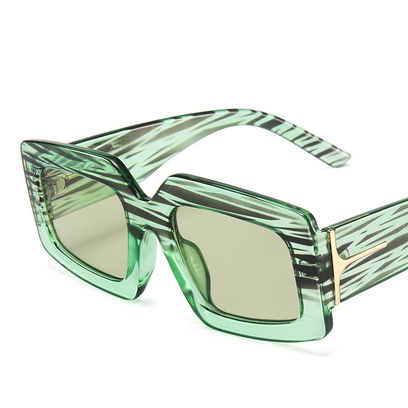 

Многоугольные прозрачные солнцезащитные очки в полоску, модные большие женские мужские очки, уличные пляжные дизайнерские популярные очки для путешествий