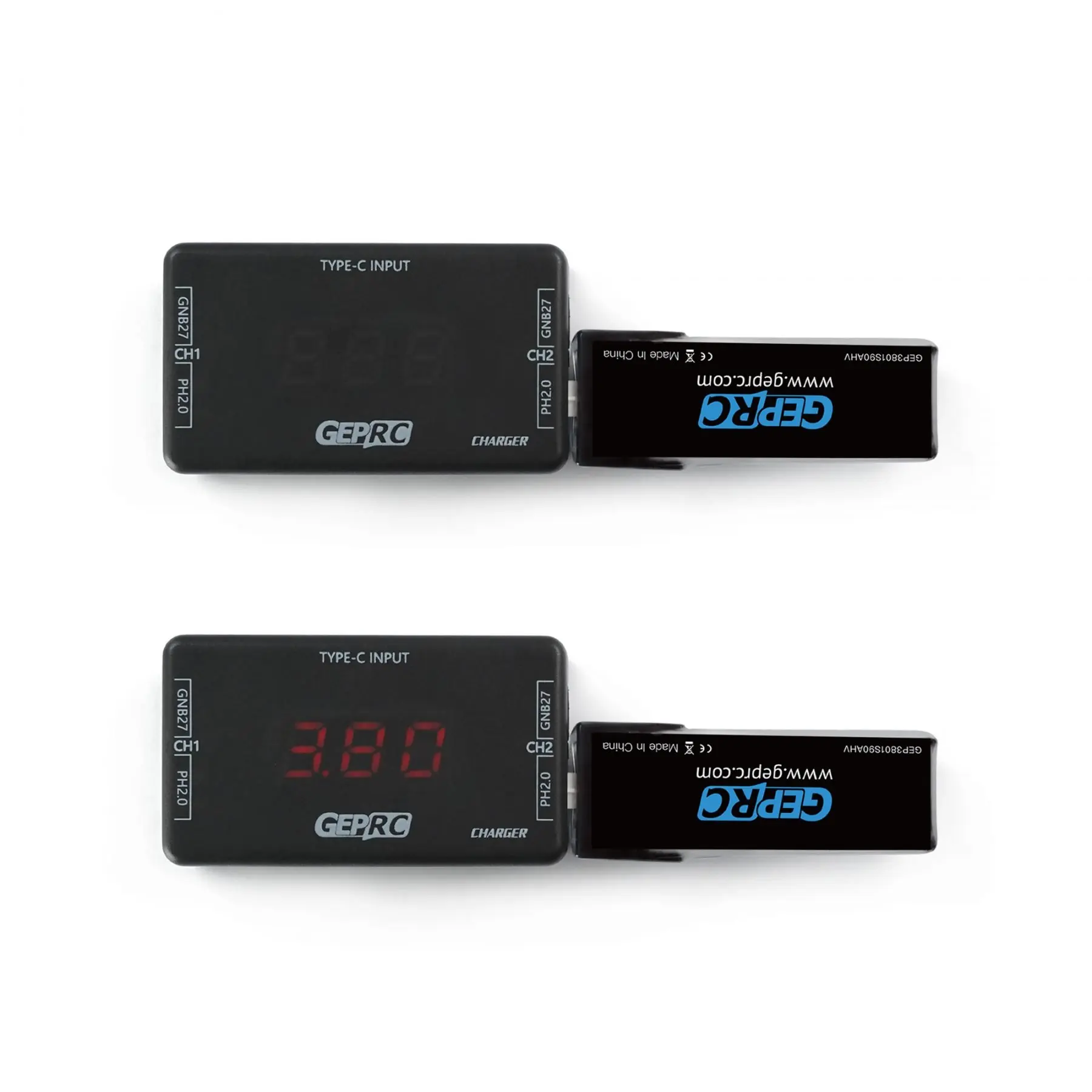 

Tinygo Drone GEP-C1 Type-C 1S LIHV Charger Dual Port GNB27 PH2.0 Fully Charged Buzzer Suit for RC FPV Quadcopter