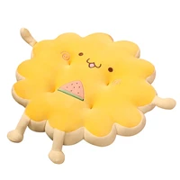 nice cartoon food cushion biscuit plush doll kawaii sofa chair plush seat pillow sleeping toy for girls kids