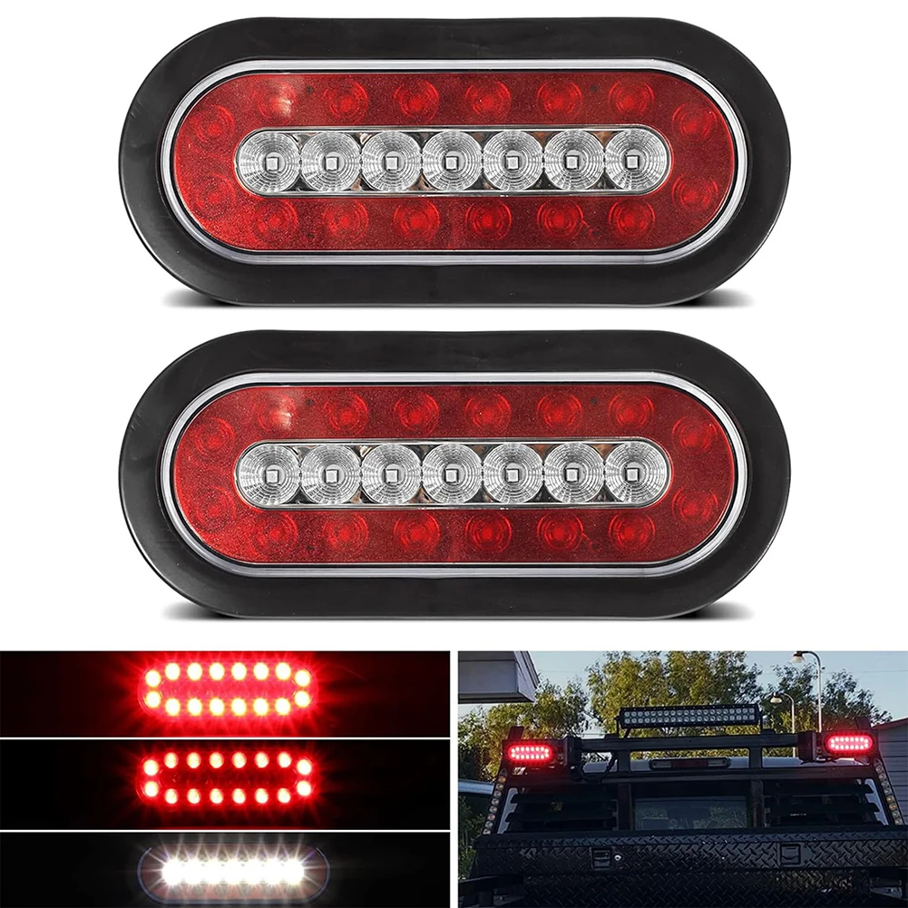 2 шт. 6 3 &quot23 светодиодные задние фонари овальный грузовик прицеп стоп-сигналы 10-30