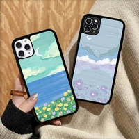 maiyaca retro art oil painting clouds phone case silicone pctpu case for iphone 11 12 13 pro max 8 7 6 plus x se xr hard fundas