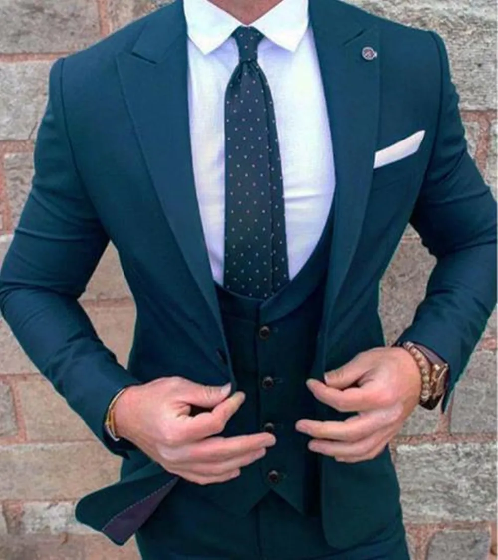 

Новинка 2022, мужские блейзеры, облегающие мужские смокинги для жениха в деловом стиле, блейзеры для вечеринки, комплект из трех предметов, ку...