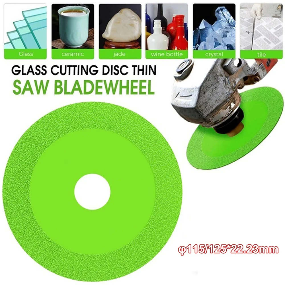 

Glass Cutting Disc Diamond High Manganese Steel Green 100 Type Angle Grinder 115mm/125mm Diameter Cutting Blade Sharp Brazing