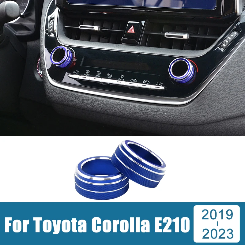 

For Toyota Corolla 2019 2020 2021 2022 2023 E210 Car Air Condition Switch Knob Ring Cover Interior Decoration Car Accessories