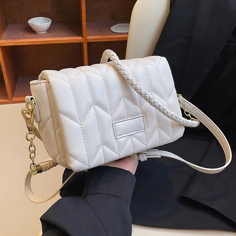 

Маленькая стеганая роскошная сумка 2022, летняя мини сумка через плечо из искусственной кожи, женские дизайнерские сумки на плечо, женская сумка