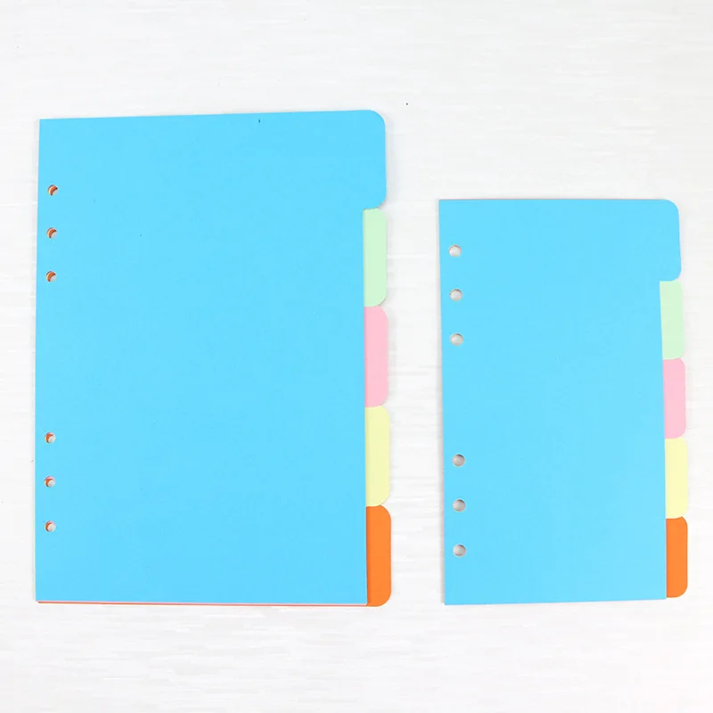 

5pcs Loose Leaf Notebook Dividers A5 A6 Binder Index Paper Diary Planner Journal Seperate Pages Agenda Note Pads Dividers Office