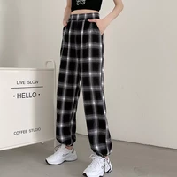 trousers casual fashion harem pants woman 2022 loose korean harajuku man jogging sweatpants streetwear hip hop mens plaid pants