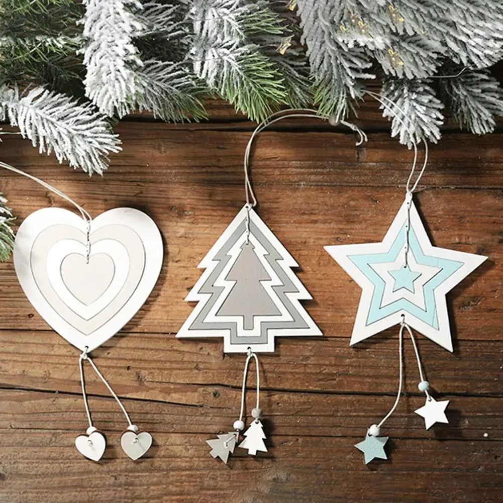 

Lovely Hollow Four-layer Pendant Wall Hanging Tag Decor Christmas Accessories Used for Window Decoration Product Counter