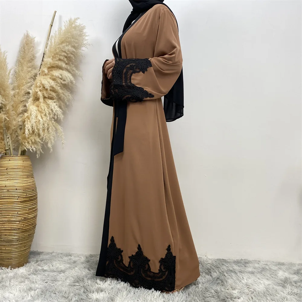 Fashion Embroidered Robe Turkish Casual Cardigan Muslim Dress Fashion Islamic Colthing Long Robes Abaya Kimono