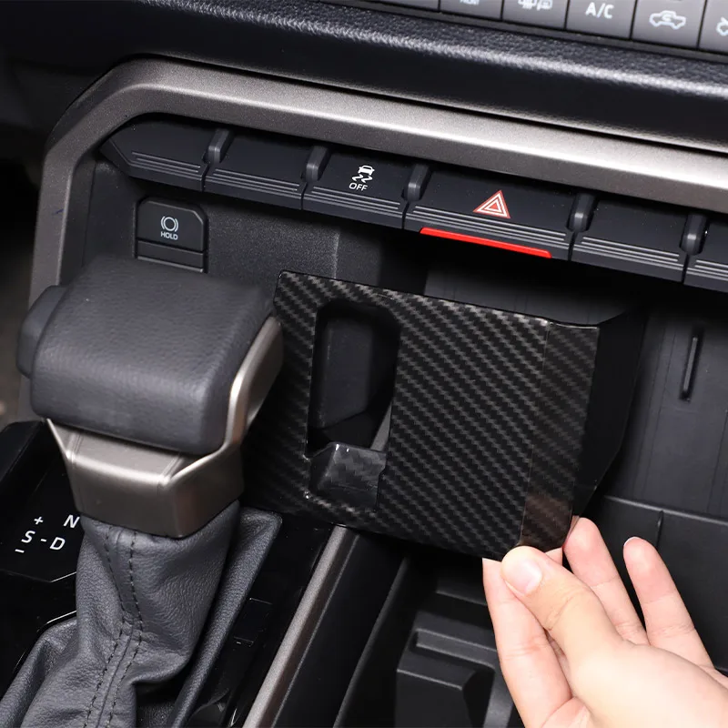 

For Toyota Tundra/Sequoia 2022 2023 ABS Car Central Control Electronic Handbrake Button Frame Decorative Sticker Car Accessories